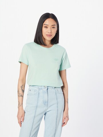 GANT - Camiseta en verde: frente