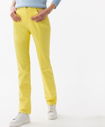 BRAX Regular Chino Pants 'Carola' in Yellow