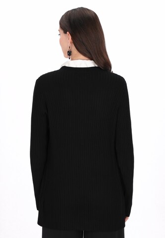 usha BLACK LABEL Gebreid vest in Zwart