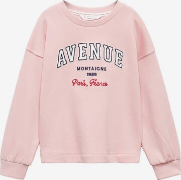 MANGO KIDSSweater majica 'Avenue' - roza boja: prednji dio