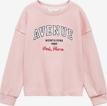 Sweat-shirt 'Avenue' MANGO KIDS en rose : devant