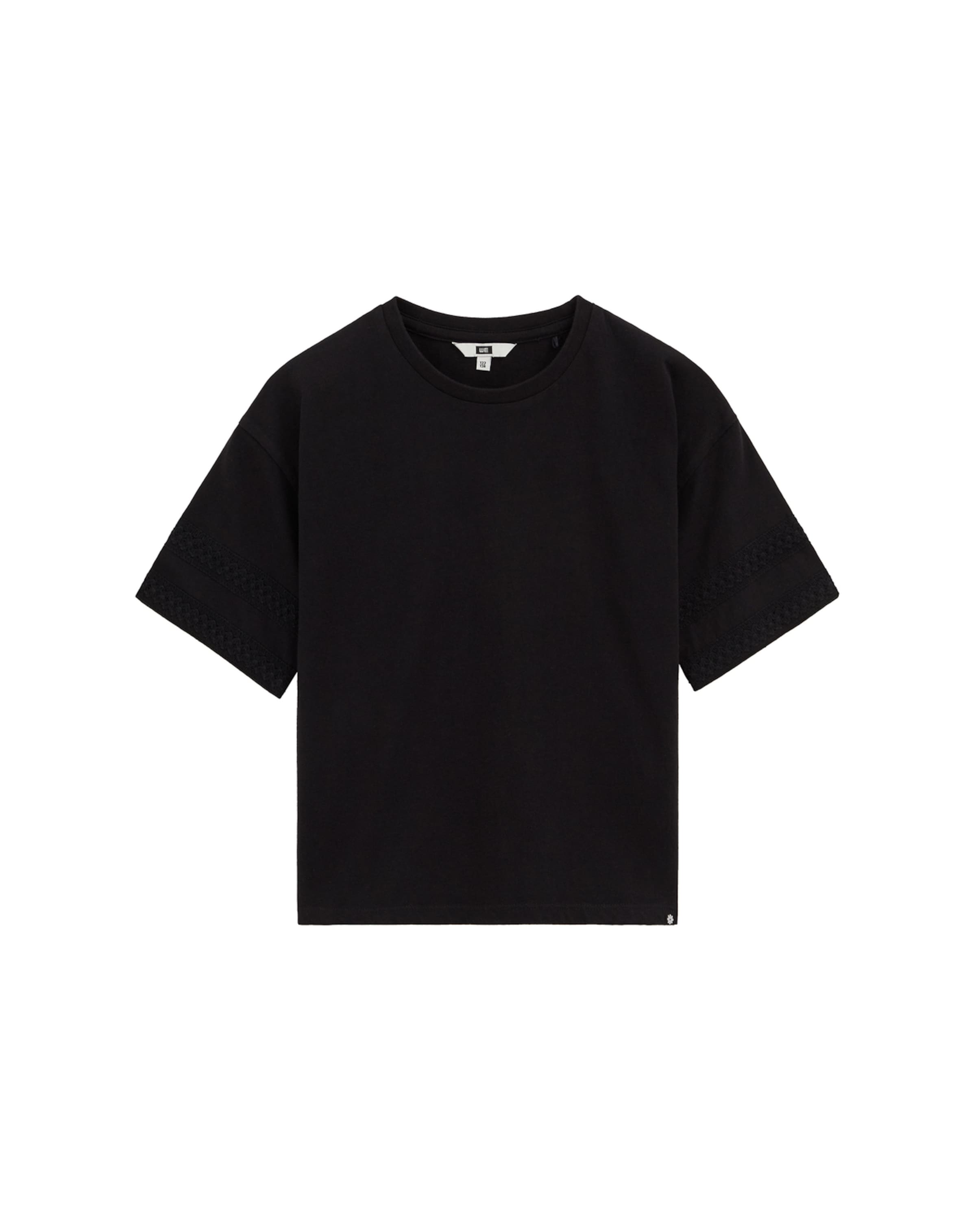 melns WE Fashion T-Krekls: no priekšpuses
