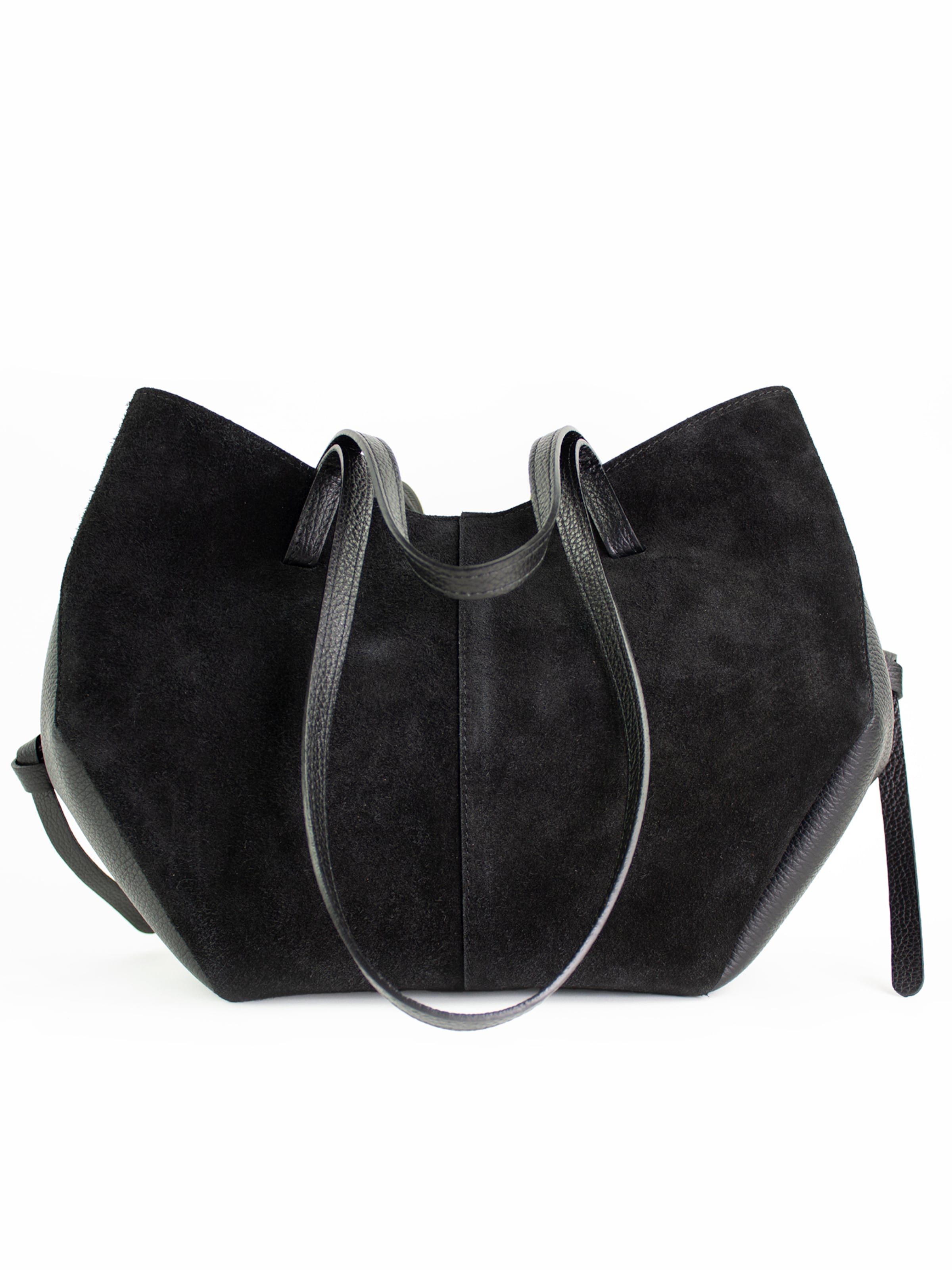 lePelou Schultertasche 'TARA' in Schwarz: Vorderseite