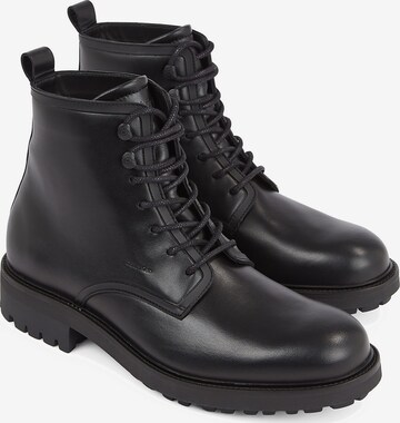 Calvin Klein Lace-Up Boots in Black