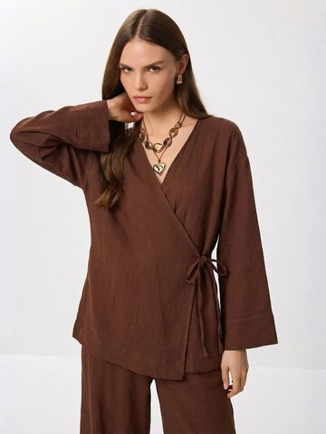 Pantalons de tailleur Happiness İstanbul en marron