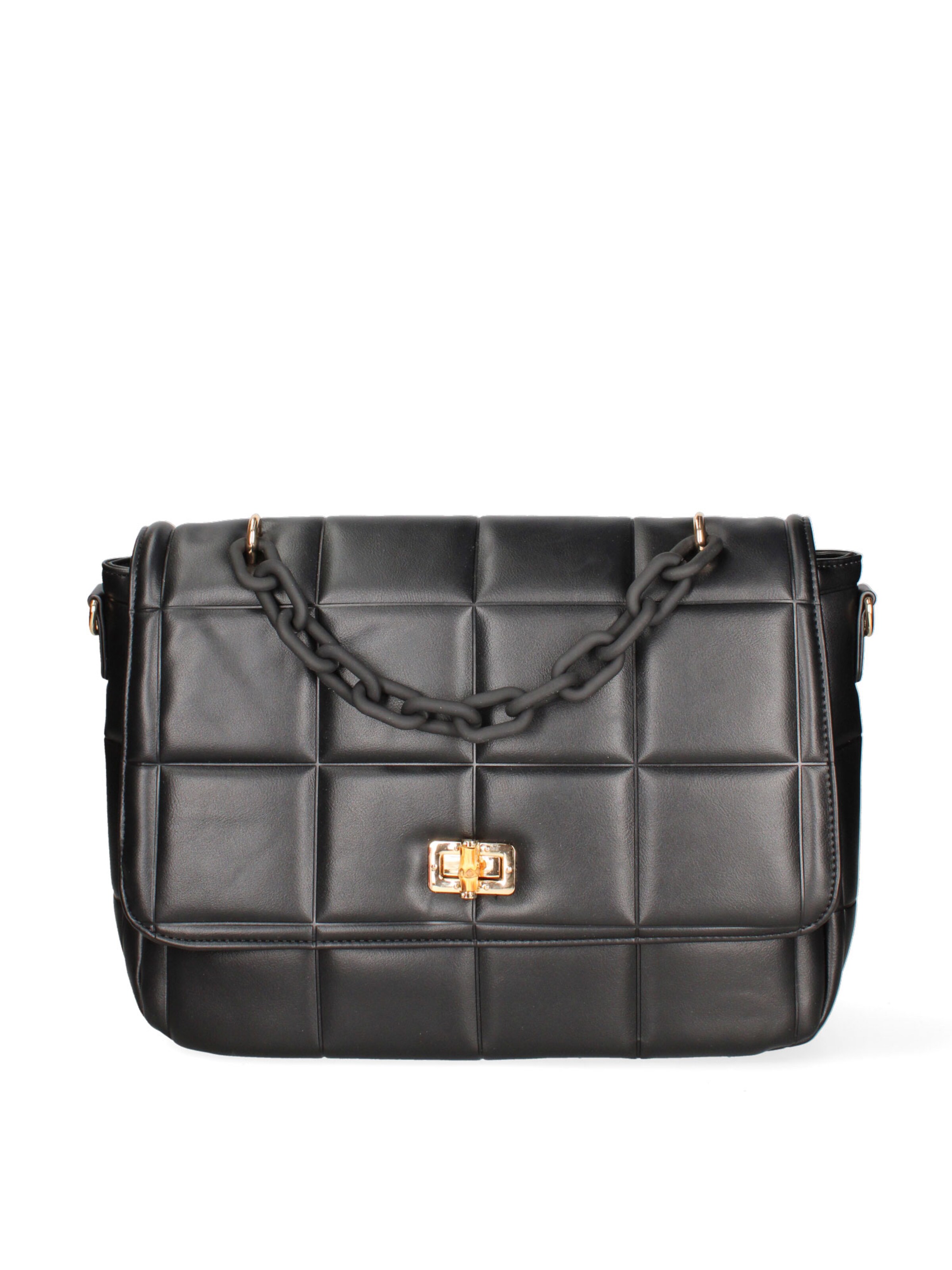 Borsa a mano 'Borsa a mano Solange ecopelle vegana con catena - Diana & Co' di Diana&Co. in nero: frontale