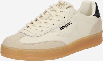 Sneaker bassa di Blauer.USA in beige: frontale