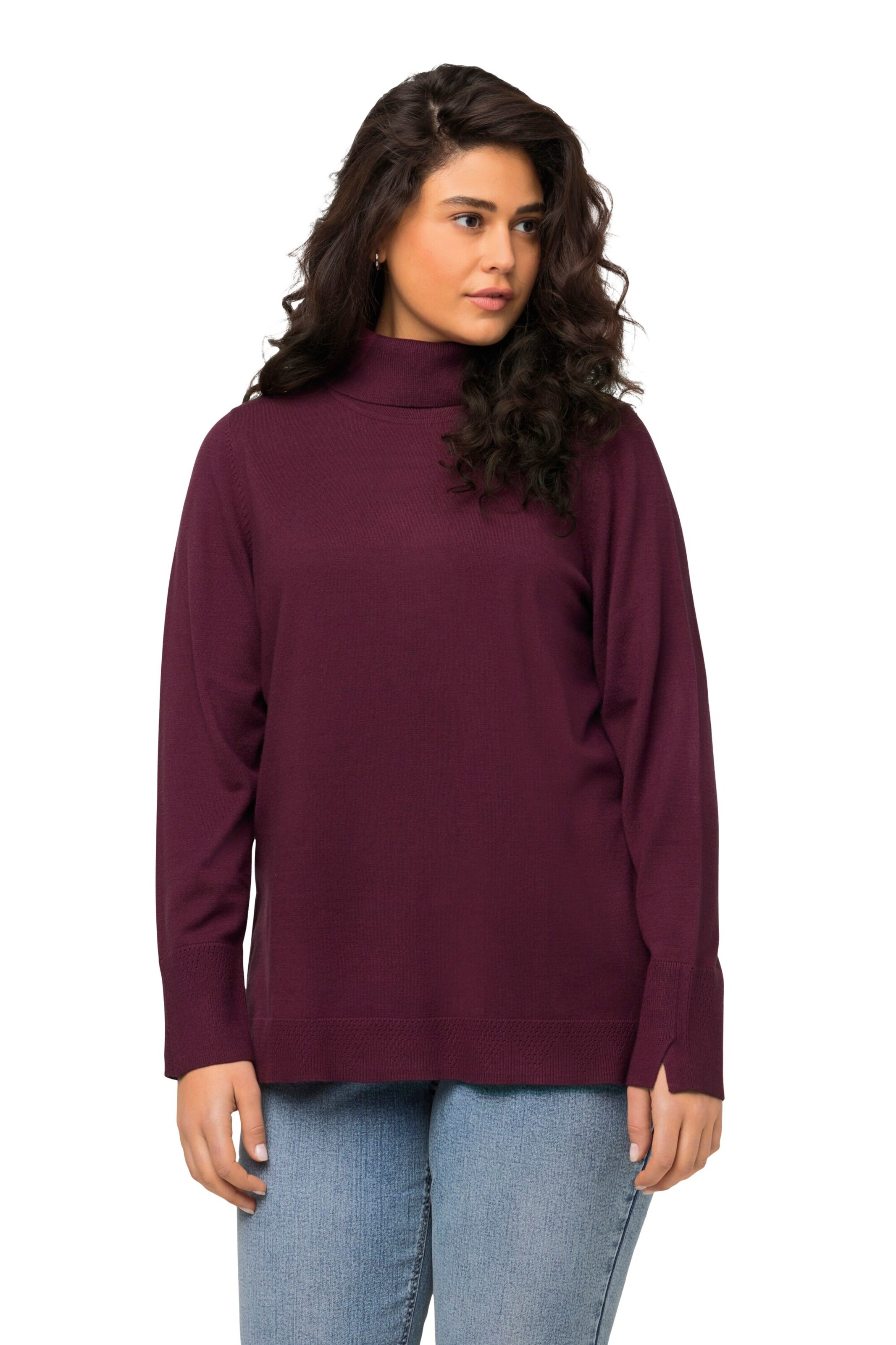 Ulla Popken Sweater in Purple: front