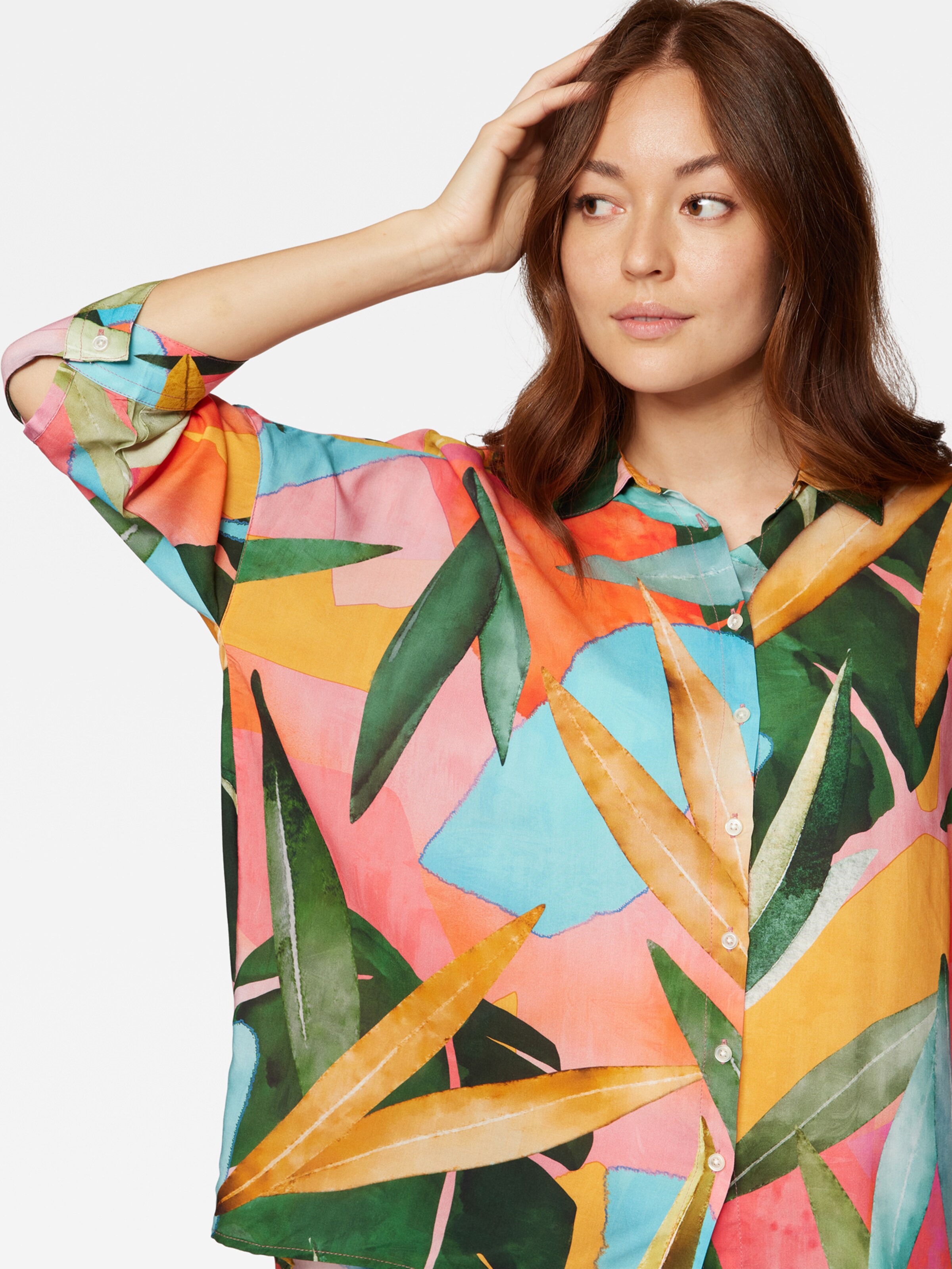 Frauen Große Größen Mavi Bluse in Mischfarben - LU52909 Frauen Große Größen Mavi Bluse in Mischfarben - LU52909
