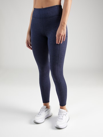 Skinny Pantalon de sport SKECHERS en bleu : devant