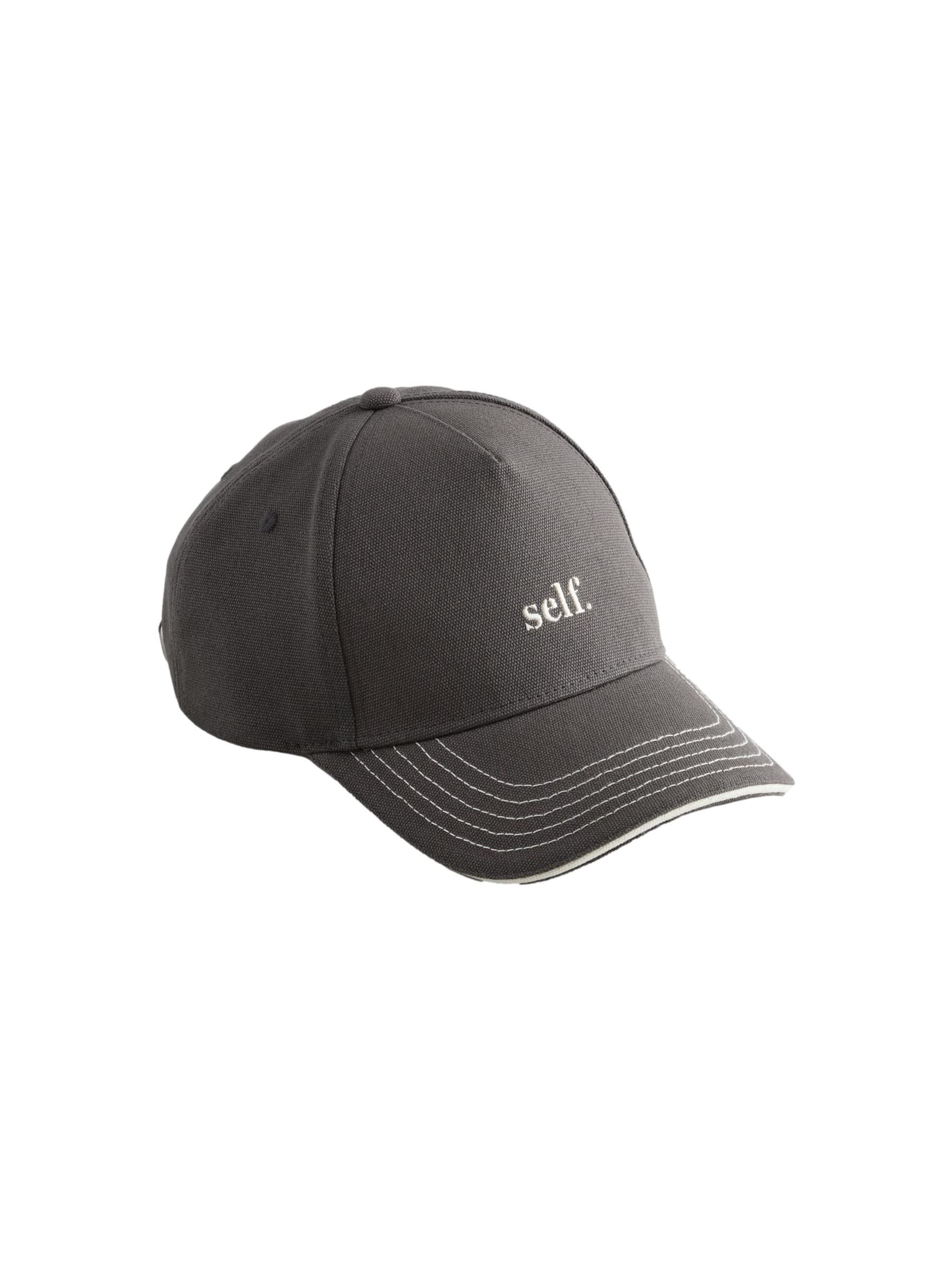 self. Cap in Grau: Vorderseite