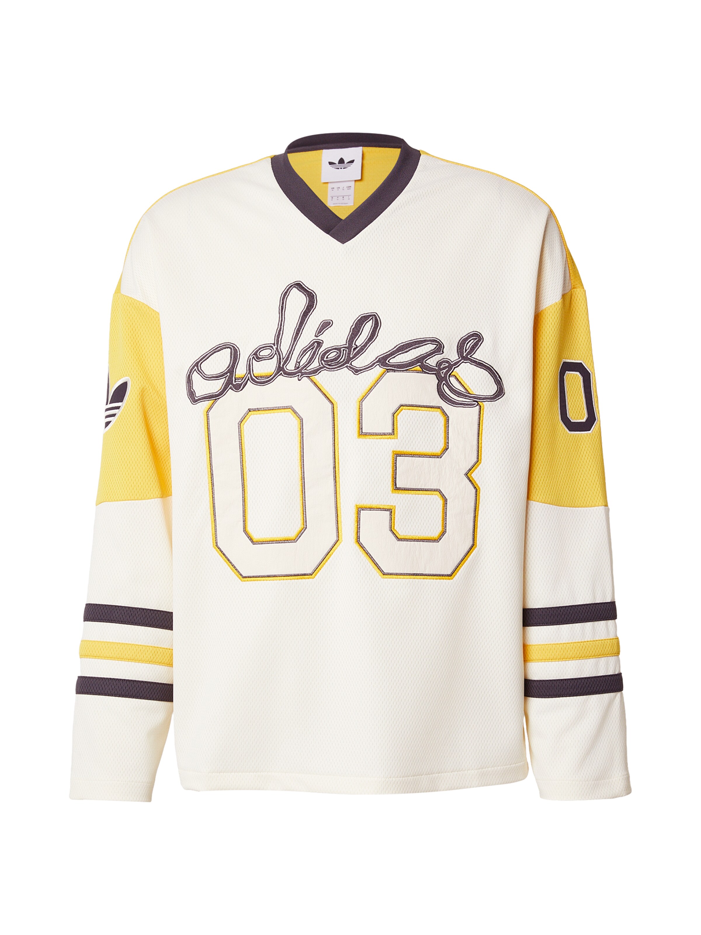 ADIDAS ORIGINALS T-shirt 'HOCKY' i gul / svart / vit, Produktvy