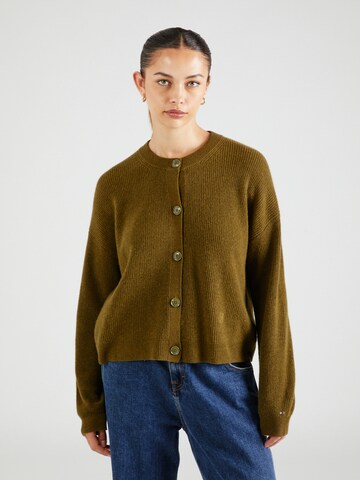 Cardigan TOMMY HILFIGER en vert : devant