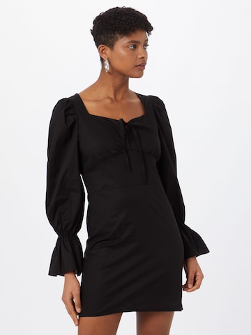 Femme Luxe Shirt Dress 'FAYE' in Black: front