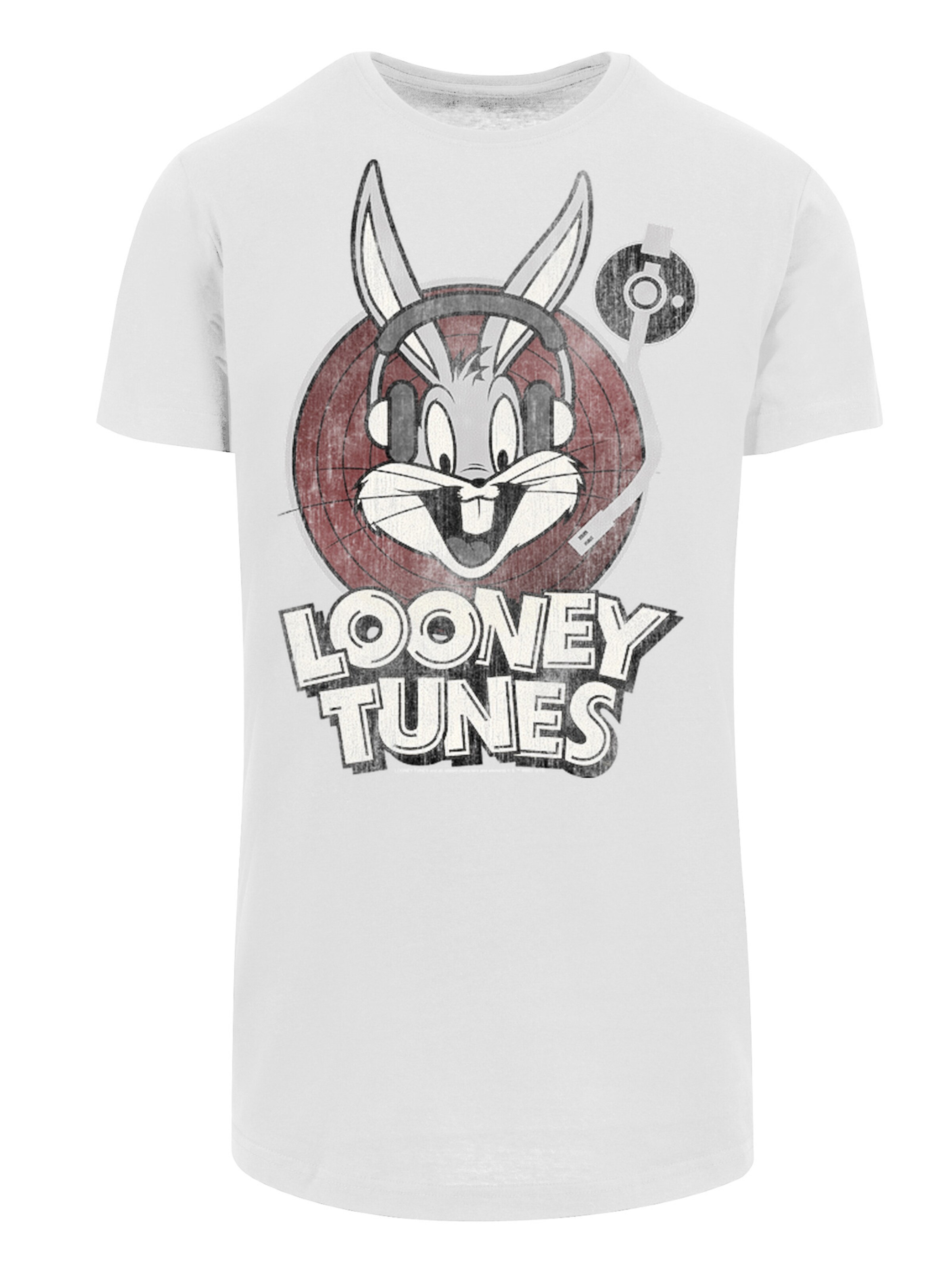 F4NT4STIC Shirt 'Looney Tunes Bugs Bunny' in Weiß: Vorderseite