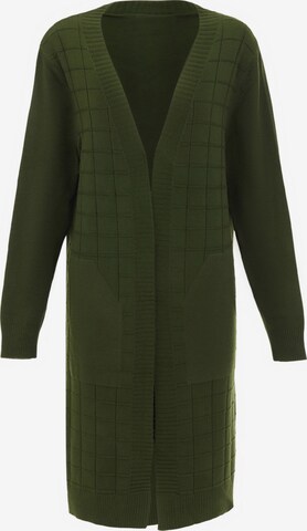 Sidona Knit Cardigan in Green: front