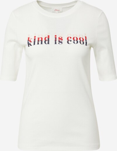 s.Oliver T-shirt en bleu / rouge / noir / blanc, Vue avec produit