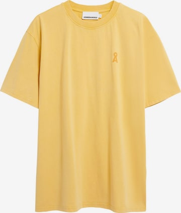 ARMEDANGELS T-Shirt ICONIC Å MAARKOS in Gelb: Vorderseite