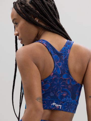 Hey Honey Bustier Sport-BH 'Racerback' in Blau