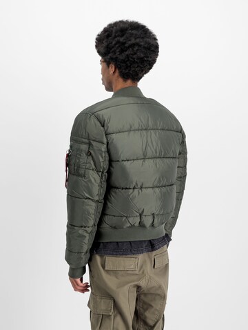 ALPHA INDUSTRIES Between-Season Jacket 'MA-1 Puffer' in Green