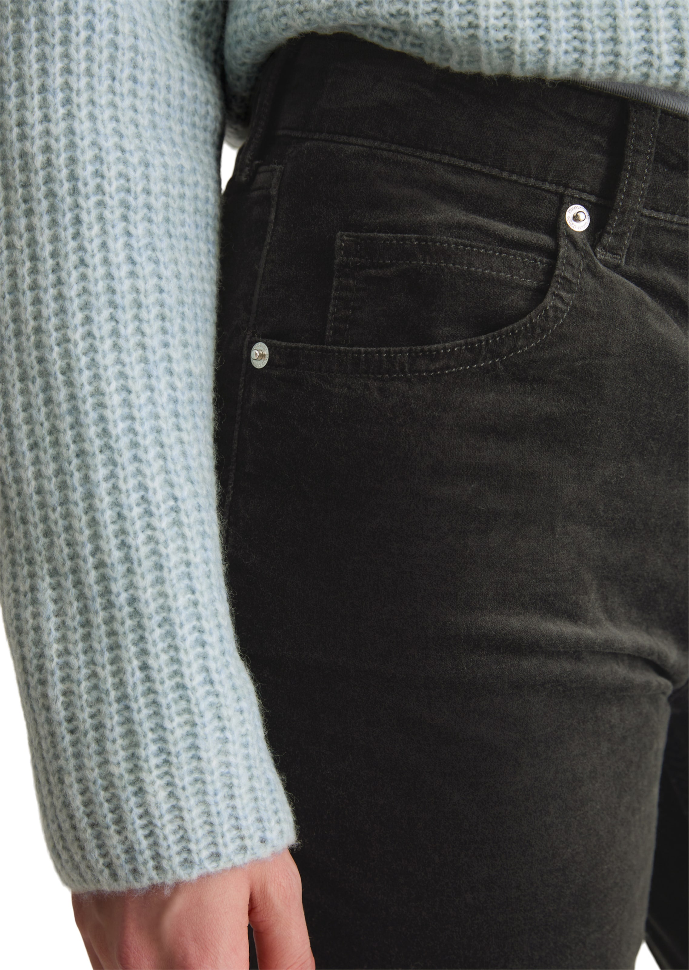 Marc O'Polo Slim fit Trousers 'Alkea' in Grey