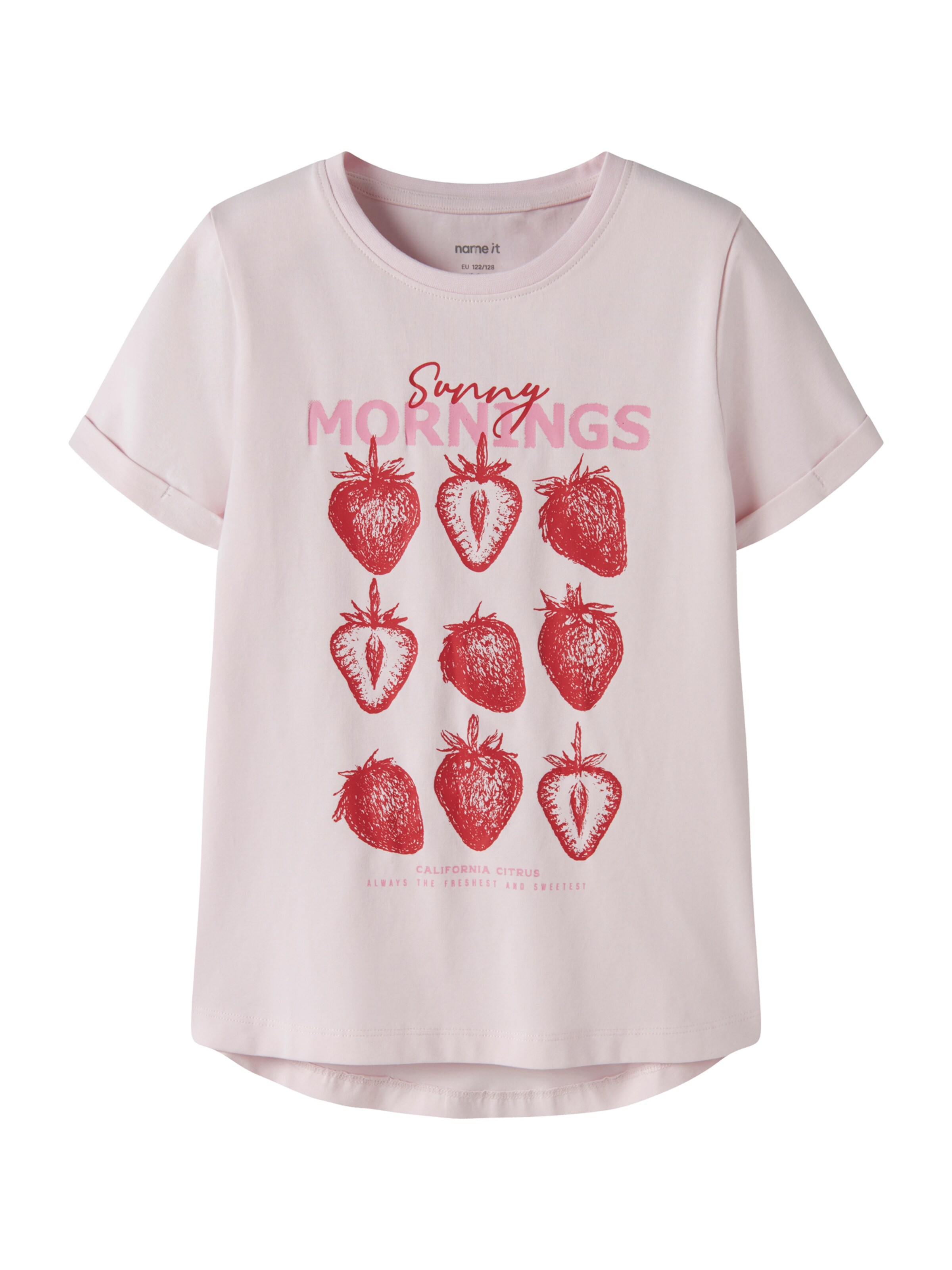 NAME IT T-Shirt 'NKFVIX' in rosé / hellpink / dunkelrot, Produktansicht