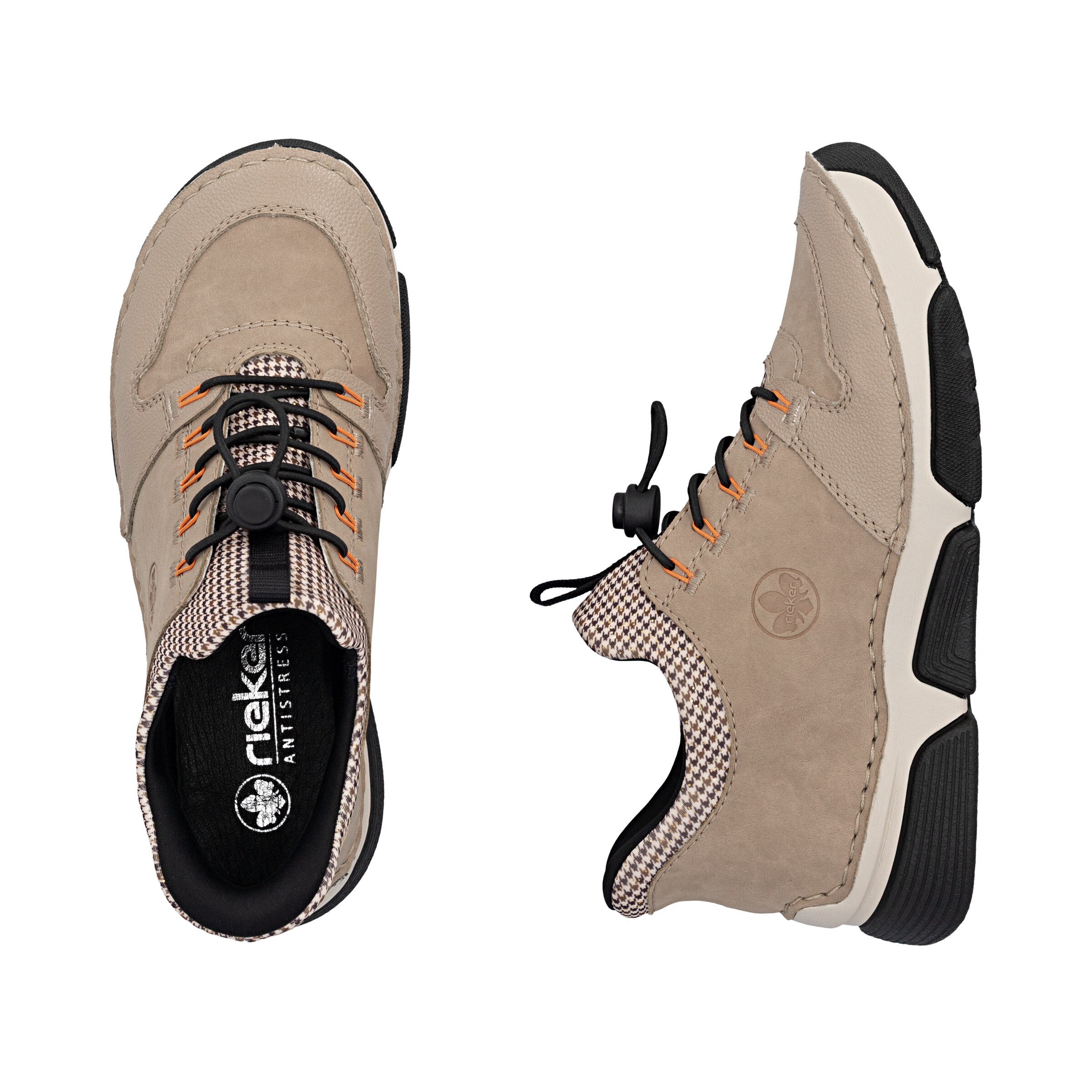 Bottines à lacets Rieker en beige