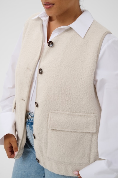 KAFFE CURVE Gilet en XL en blanc chiné, Vue avec produit