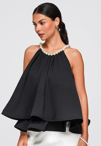 Ombre Bluse in Schwarz