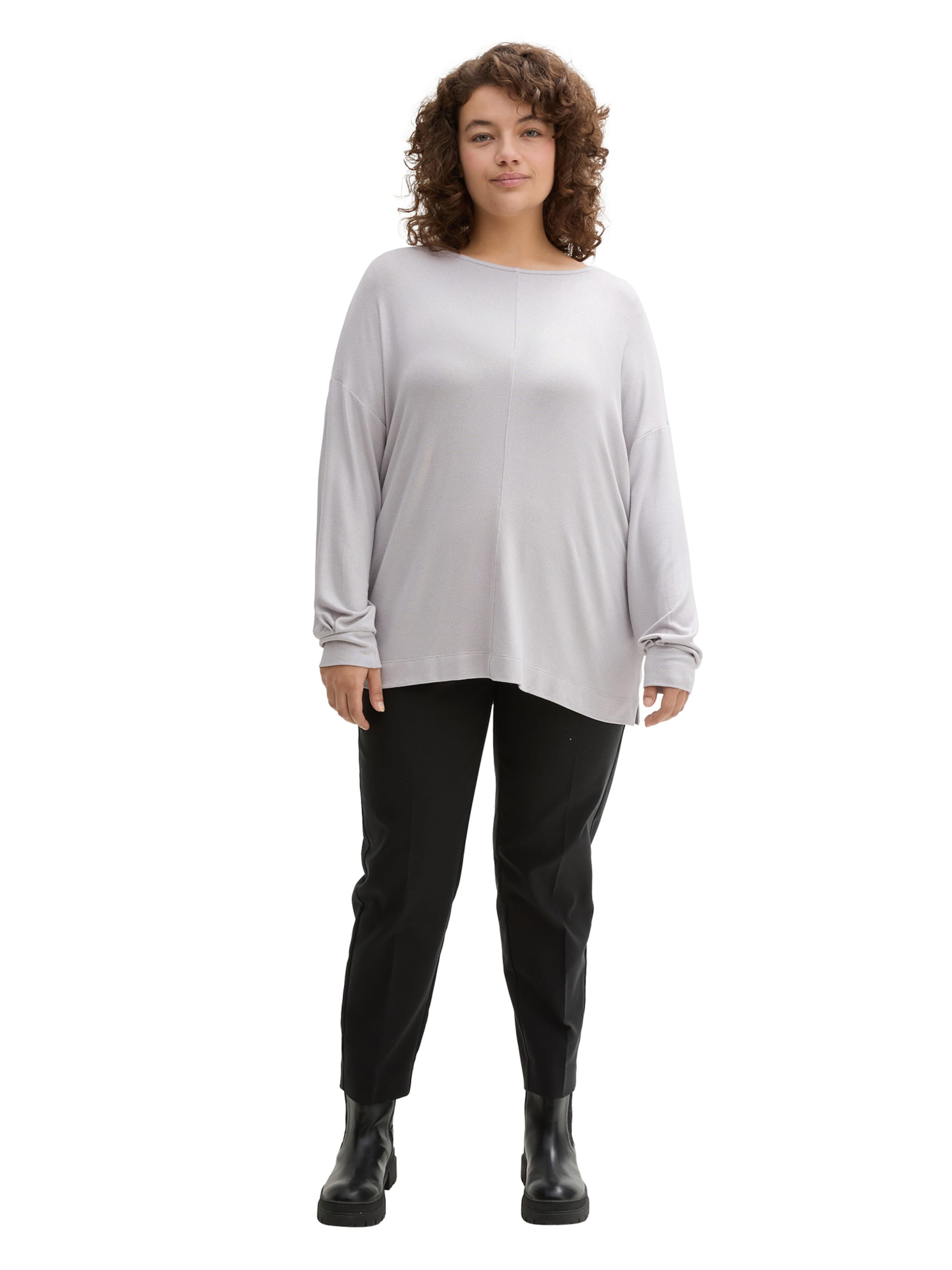 Tom Tailor Women +Pulover - siva boja