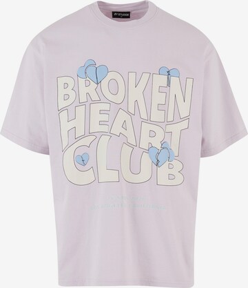 T-Shirt 'Broken Heart Club' 2Y Studios en violet : devant