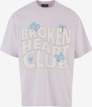 2Y Studios T-Shirt 'Broken Heart Club' in Lila: predná strana