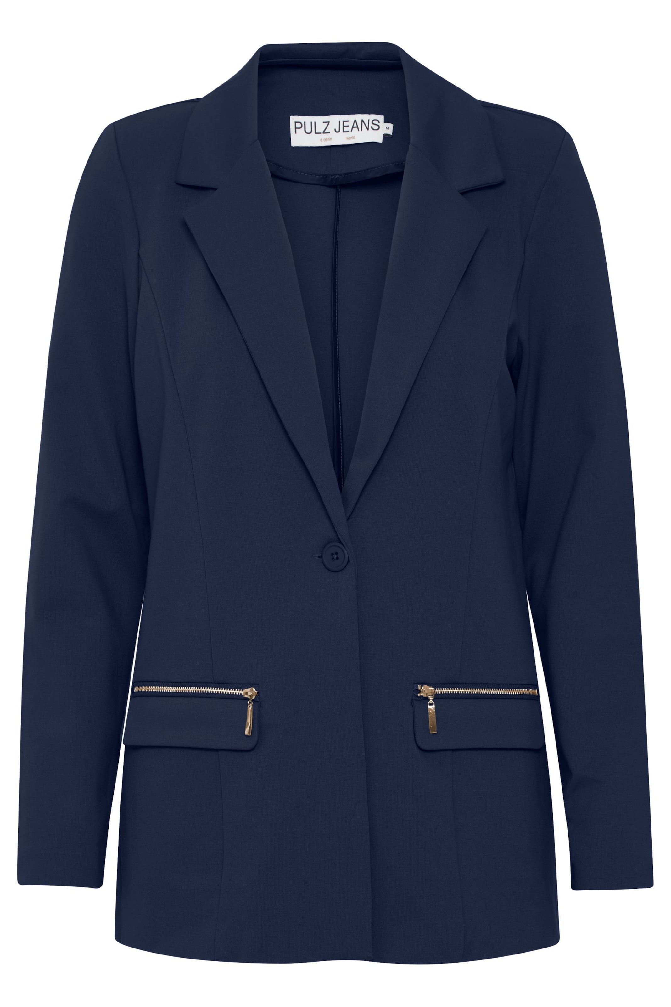 PULZ Jeans Blazer in Blue: front
