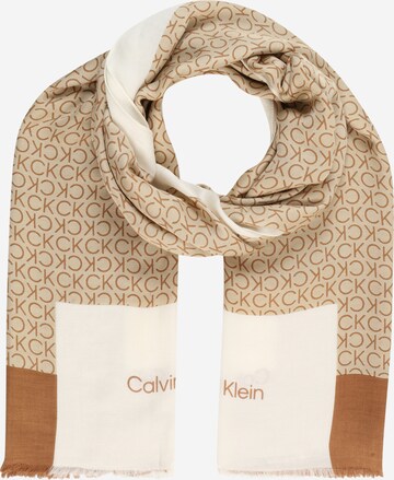 Calvin Klein Scarf in Beige: front