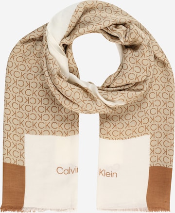 Calvin Klein Sjaal in Beige: voorkant