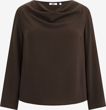 WE Fashion Blouse in Bruin: voorkant