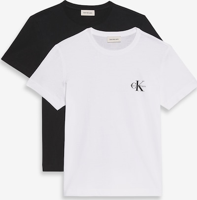 Calvin Klein Jeans Majica veličine XS u sivkasto bež / crna / bijela, Pregled proizvoda