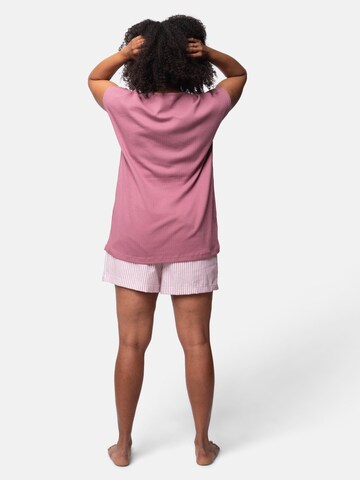 greenjama Pajama Shirt 'Lässiges T-Shirt aus Derby-Rib' in Purple