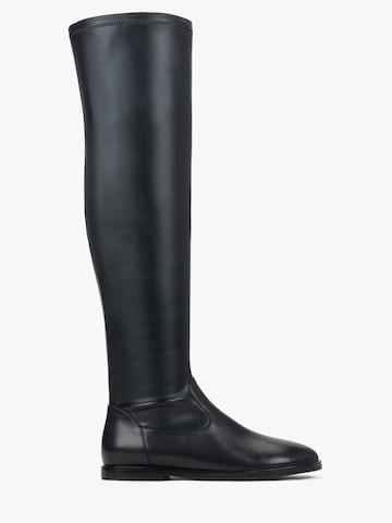 Estro Overknees '530-2106'‌‌‌‌‌‌ in Schwarz: Vorderseite