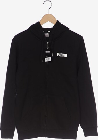PUMA Sweatshirt & Zip-Up Hoodie in M in Black: front