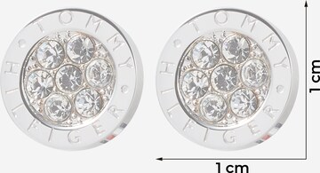 TOMMY HILFIGER - Pendientes 'Crystal' en plata