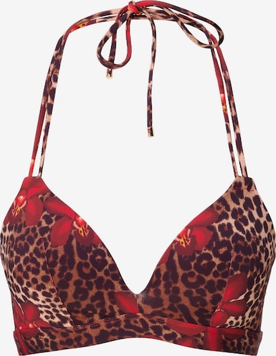LingaDore Bikini top in 85/A in Beige / Blood red / Black, Item view