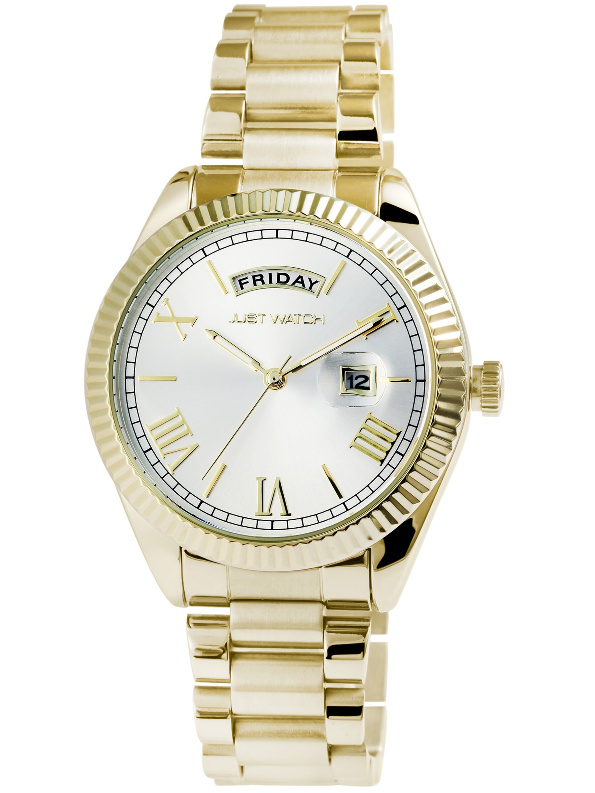 Just Watch Analog Watch 'Luka, Datumsanzeige' in Gold