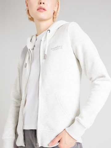 Superdry Sweatjacke 'ESSENTIAL' in Grau