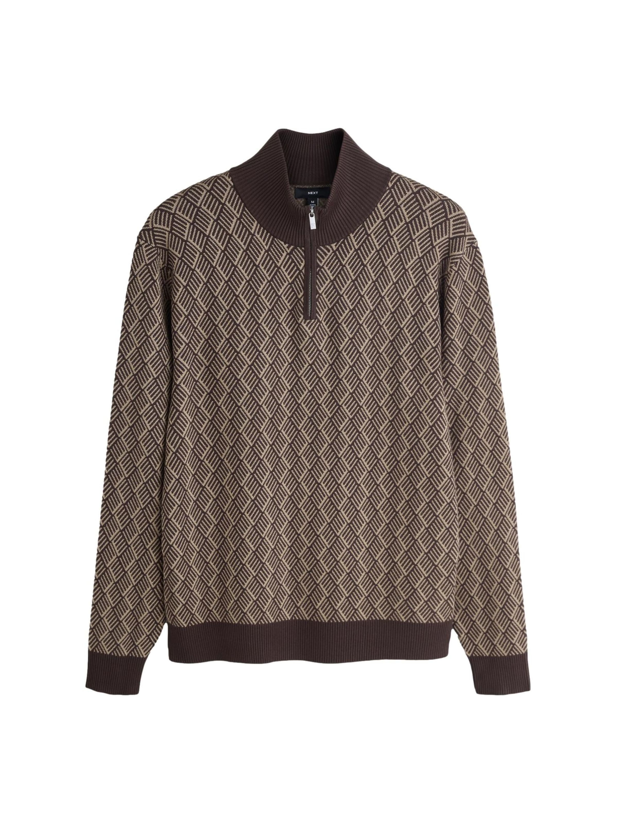 Next Pull-over en XS en marron / brocart, Vue avec produit