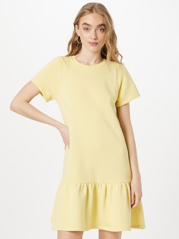 LMTD - Vestido 'FEAT' en amarillo: frente