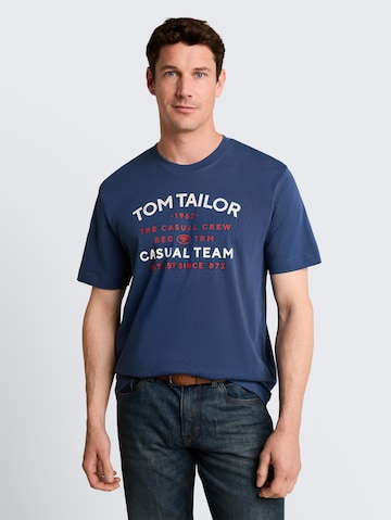 TOM TAILOR Majica | modra barva: sprednja stran