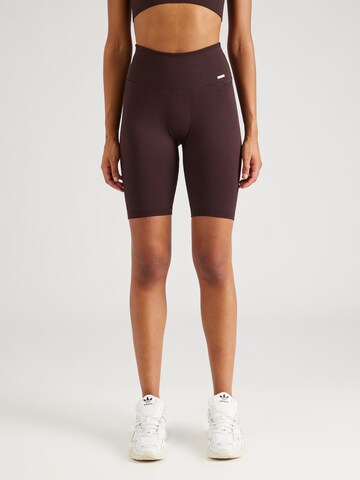 Skinny Pantalon de sport aim'n en marron : devant