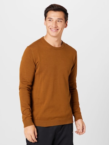 Only & Sons Regular fit Sweater 'ALEX' in Brown: front