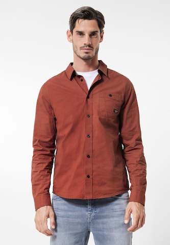 Street One MEN Regular fit Button Up Shirt in Red: front